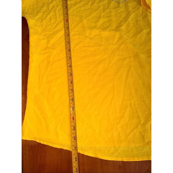 ASHLEY STEWART - Women's Yellow Shirt & Shorts Set Size Top 10/12 Shorts 14/16 - Picture 8 of 12